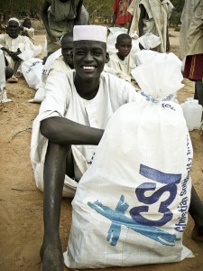 Liberated slaves with their Sacks of Hope.