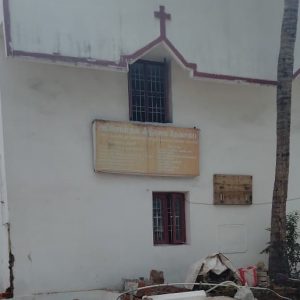 Destroyed church in India