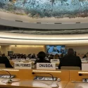 UN council in Geneva during CSI speech